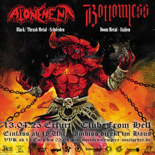 13.04.2025: Atonement + Bottomless im From Hell in Erfurt