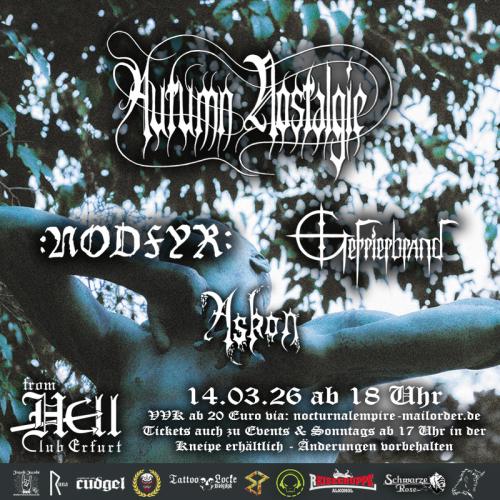 14.03.2026: Autumn Nostalgie, Nodfyr, Gefrierbrand, Askon im From Hell in Erfurt