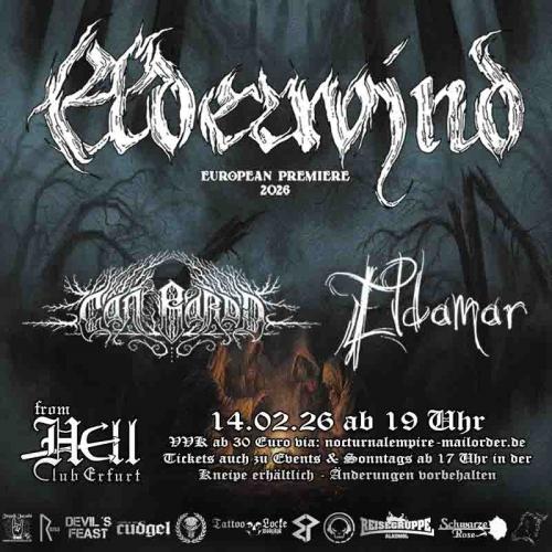 14.02.2026: Elderwind, Cân Bardd, Eldamar im From Hell in Erfurt
