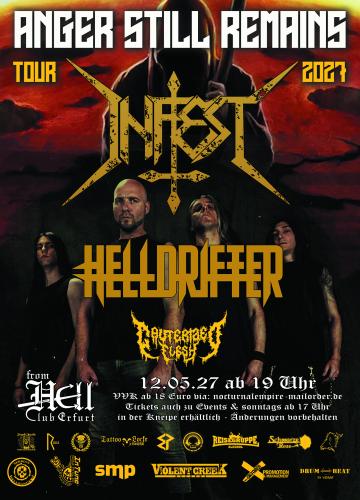 12.05.2027: Infest + Helldrifter + Cauterized Flesh im From Hell in Erfurt