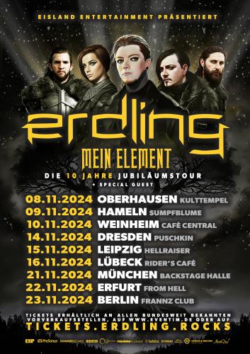 22.11.2024: Erdling - Mein Element – Die 10 Jahre Jubiläumstournee im From Hell in Erfurt