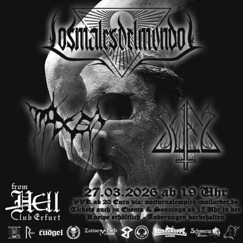27.03.2026: Los Males Del Mundo, Naxen, Suel im From Hell in Erfurt