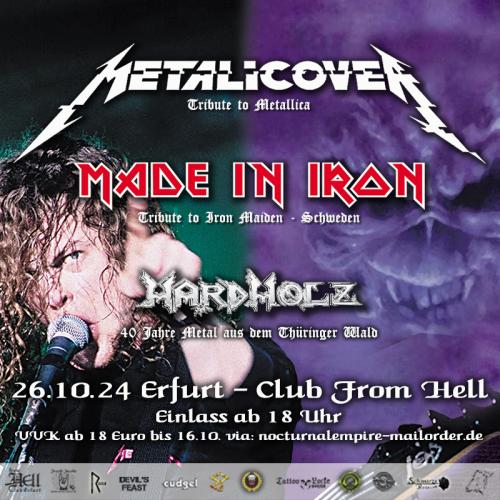 26.10.2024: Metalicover, Maden in Iron, Hardholz im From Hell in Erfurt