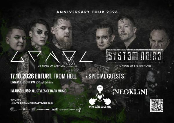 17.10.2026: Grendel + System Noire + Phosgore im From Hell in Erfurt