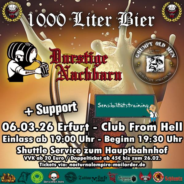 06.03.2026: Durstige Nachbarn, Grumpy Old Men, Sensibilitätstraining im From Hell in Erfurt