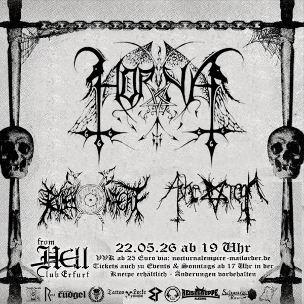 22.05.2026: Horna, Runenwacht, Askeregn im From Hell in Erfurt