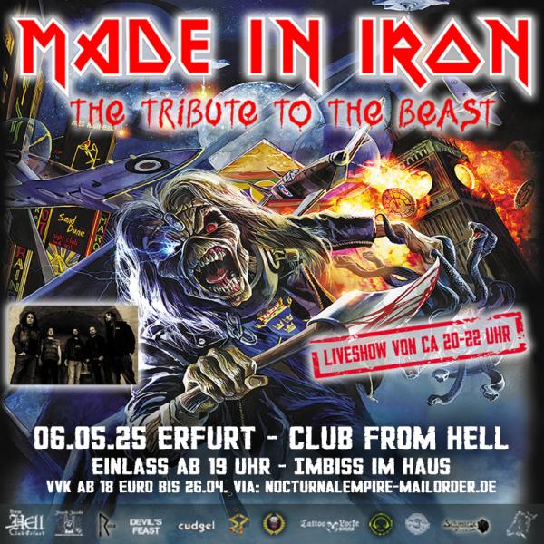 06.05.2025: Made in Iron - Tribute to the Beast im From Hell in Erfurt