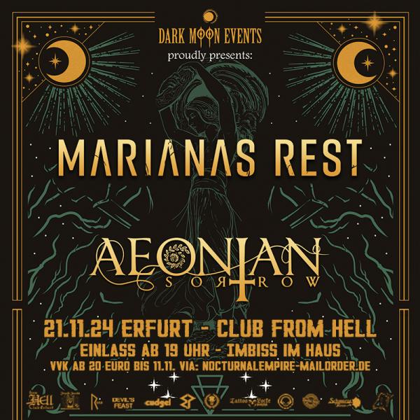 21.11.2024: Marianas Rest + Aeonian Sorrow im From Hell in Erfurt