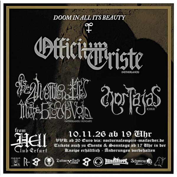 10.11.2026: Officium Triste, The Answer Lies In The Black Void,  Mortajas im From Hell in Erfurt