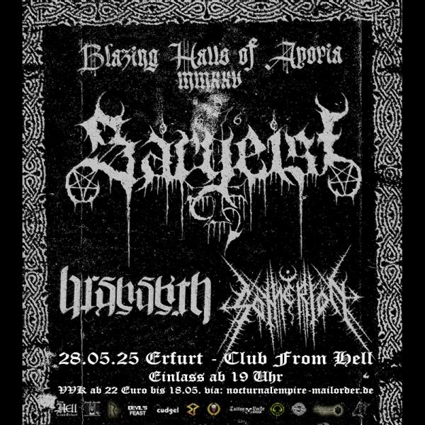 28.05.2025: Sargeist + Barshasketh + Sotherion im From Hell in Erfurt