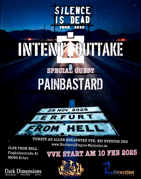 29.11.2025: Intent:Outtake + Painbastard im From Hell in Erfurt